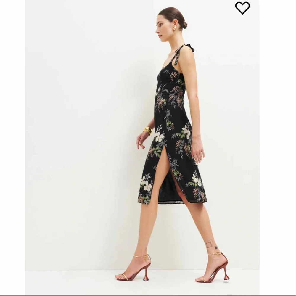 NWT Reformation Besse Midi Dress in Isabella Size 6 - Picture 3 of 4